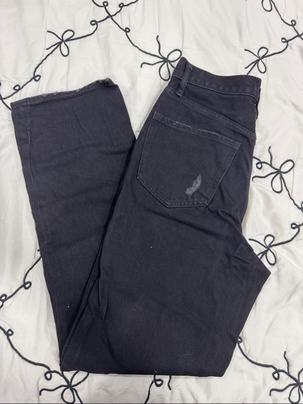Express Women's Straight Leg Jeans - Black